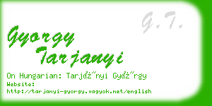 gyorgy tarjanyi business card